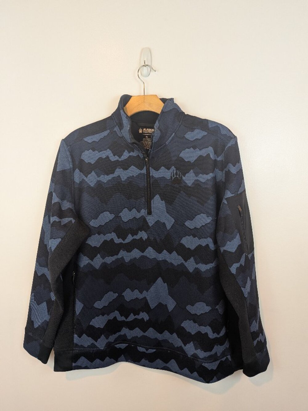 Alaskan Hardgear AKHG Men's Graveltec Print 1/4 Zip Jacket, Sz XL